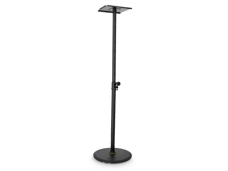 GRAVITY SP 3202 LR B Stojak do monitorów studyjnych z dużą okrągłą podstawą
