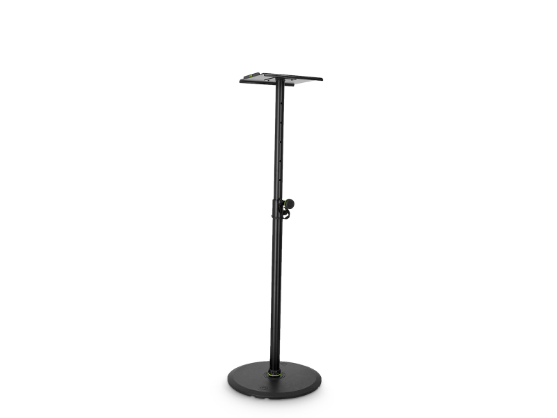 GRAVITY SP 3202 LR B Stojak do monitorów studyjnych z dużą okrągłą podstawą