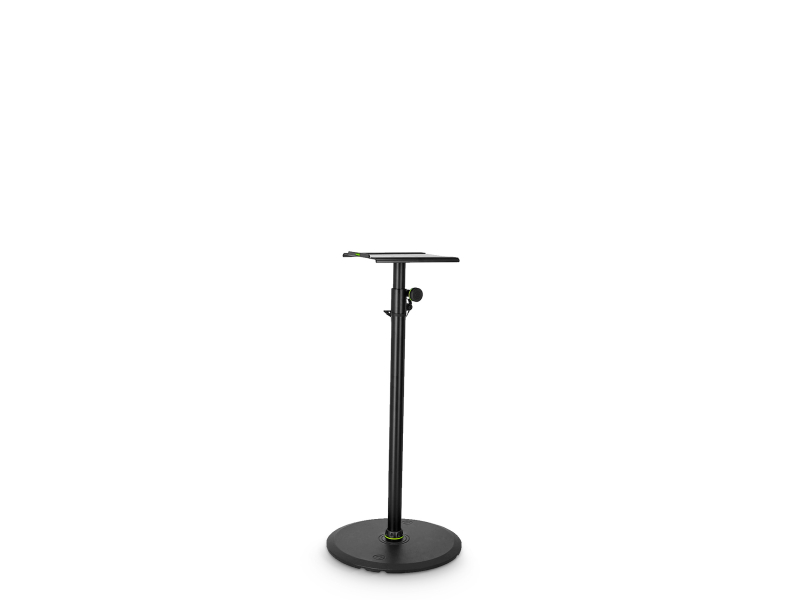 GRAVITY SP 3202 LR B Stojak do monitorów studyjnych z dużą okrągłą podstawą
