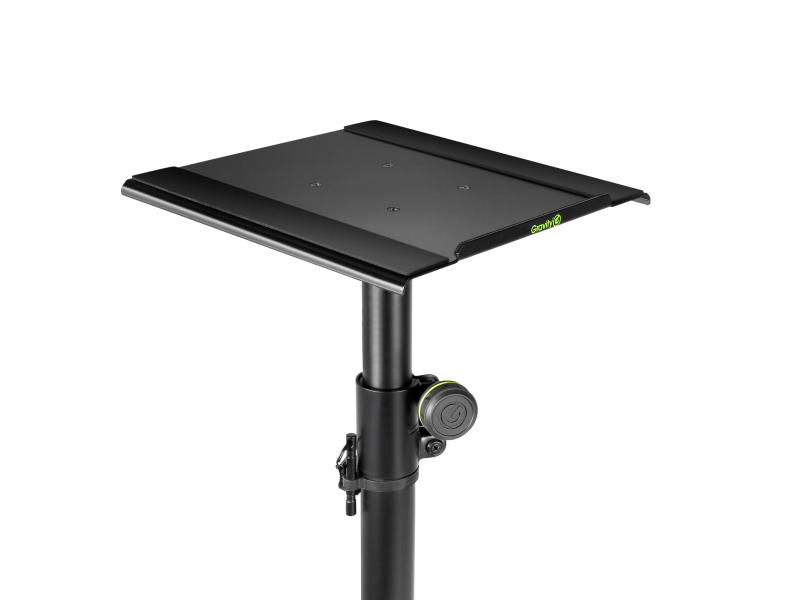 GRAVITY SP 3202 LR B Stojak do monitorów studyjnych z dużą okrągłą podstawą