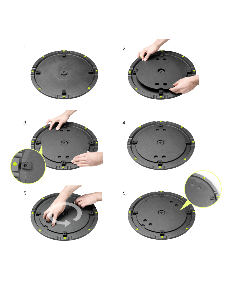 GRAVITY SSP WB SET 1 W Statyw głośnikowy z podstawą i żeliwnym obciążnikiem, biały