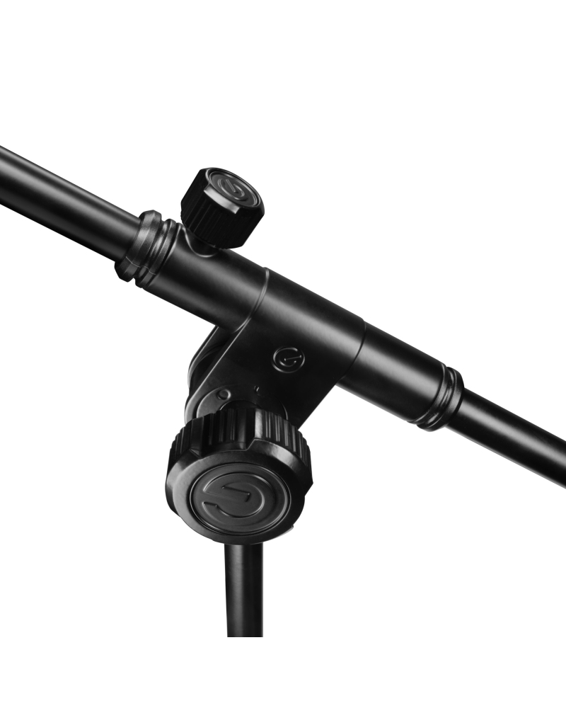 Gravity TMS 2222 Krótki statyw mikrofonowy z serii Touring z okrągłą podstawą i teleskopowym wysięgnikiem z regulacją w dwóch punktach