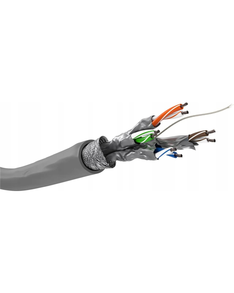 GOOBAY Kabel teleinformatyczny S/FTP (PiMF) kat.6 4x2xAWG27/7 93953