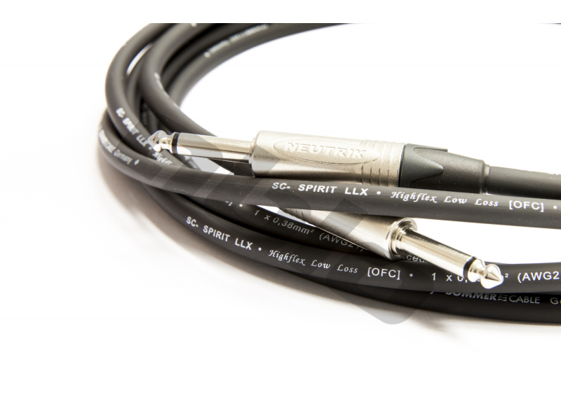 Gotowy kabel gitarowy / instrumentalny SC SPIRIT LLX + 2x NEUTIK NP2X 5 m