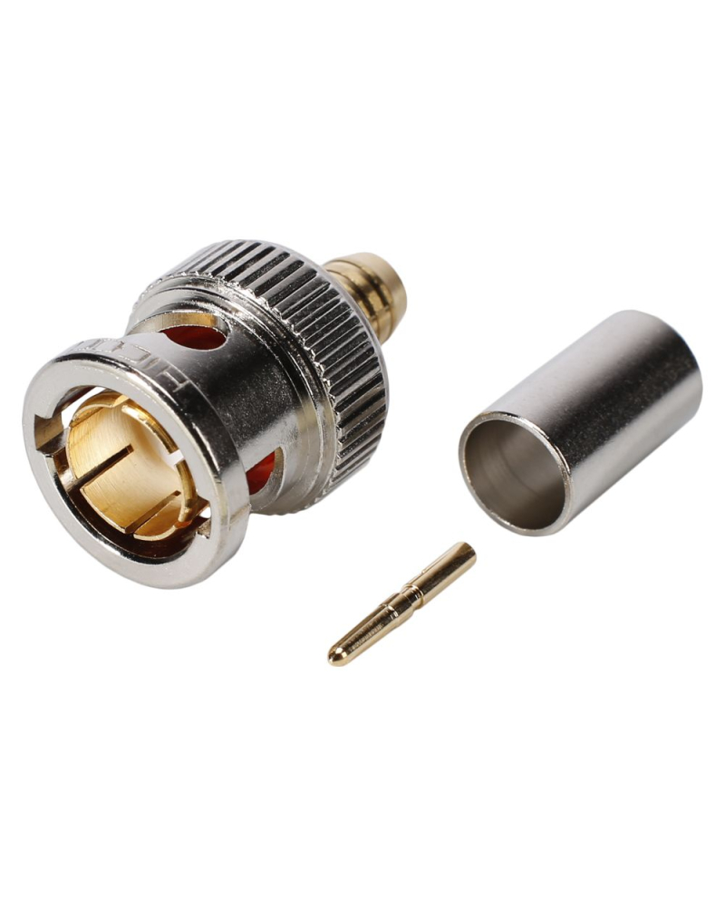 HICON BNC0.8/3.7HD Wtyk złącze BNC 3G-SDI proste niklowane