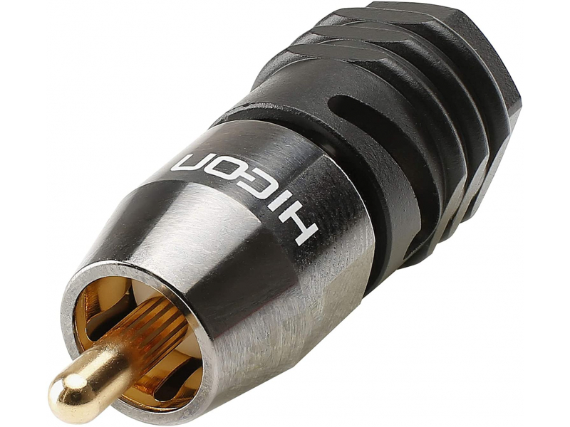 HICON HI-CM0.8/3.7-SM wtyk kablowy RCA cinch hard gold