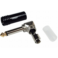 HICON HI-J63MA04 Wtyk kablowy duży JACK 6,3 mm kątowy pozłacana końcówka