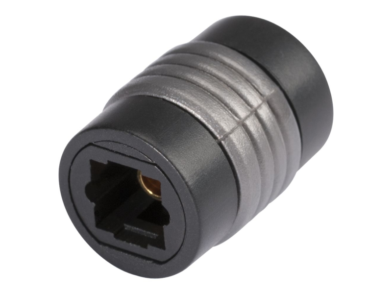 TOSLINK POF-709 Adapter żeński prosty, czarny