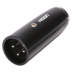 Hicon HI-X3MX3-MM Adapter HICON | Mini XLR męski 3-biegunowy/XLR 3-biegunowy męski prosty, czarny