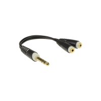 KLOTZ AYB-2 adapter Y Duży jack stereo TRS 6,3 mm - 2x gniazdo mini jack TRS 3.5 mm