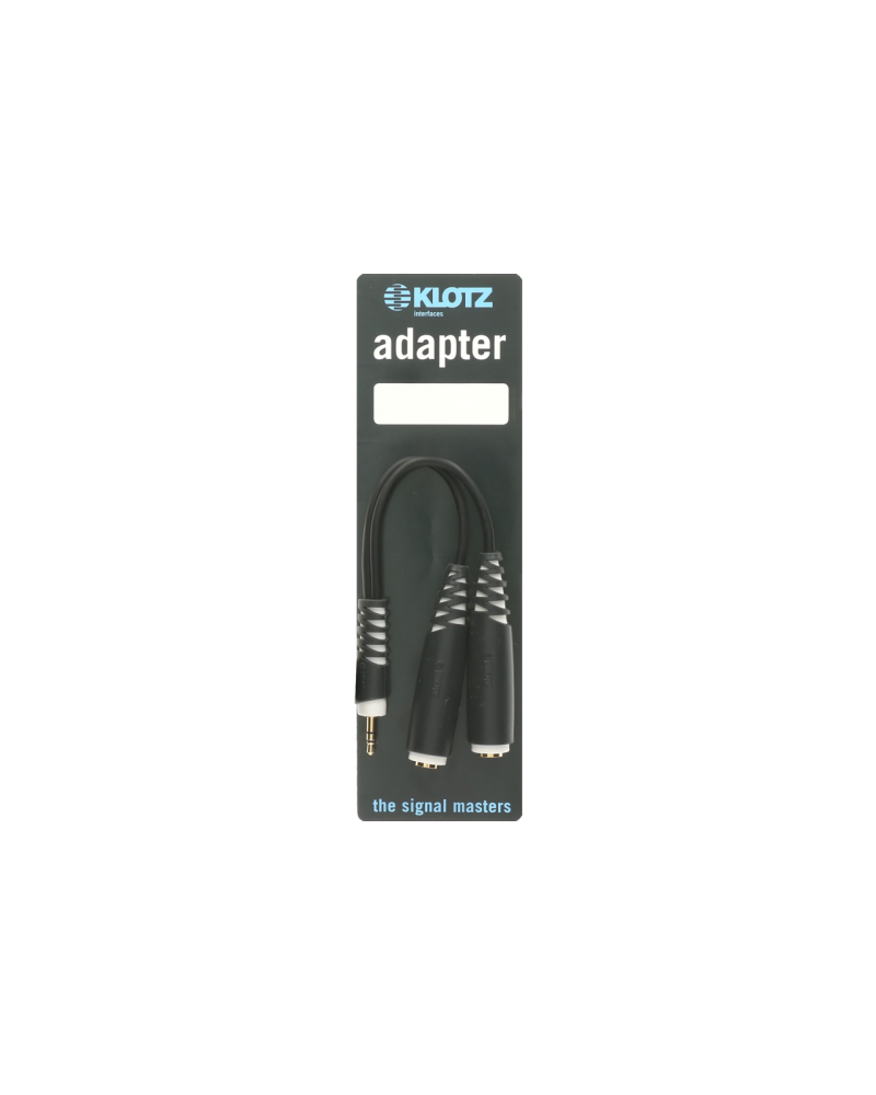 KLOTZ AYB-3 adapter Y Mini jack stereo TRS 3.5 mm - 2x gniazdo TRS 6.3 mm