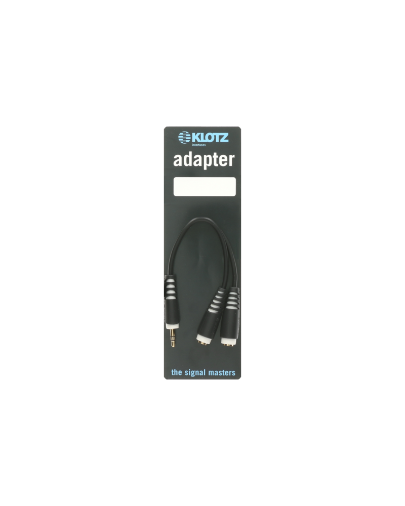 KLOTZ AYB-4 adapter Y Mini jack stereo TRS 3.5 mm - 2x gniazdo TRS 3.5 mm