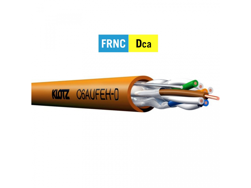 KLOTZ C6AUFEH-D Przewód ethernet CAT 6A U/FTP 500 MHz FRNC Dca