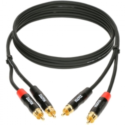 KLOTZ KT-CC MiniLink Pro Podwójny kabel stereo z metalowymi wtyczkami rca, pozłacany