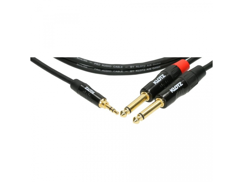 KLOTZ KY5 MiniLink Pro kabel mini jack 3,5 mm - 2 x jack 6,35 mm