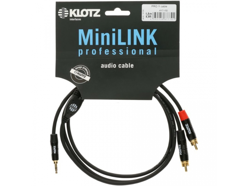 KLOTZ KY7 MiniLink Pro kabel mini jack 3,5 mm - 2 x RCA