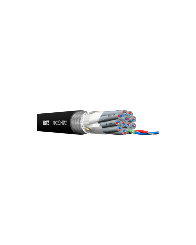 KLOTZ OX22GHB OmniFIX HS high screen AES/EBU multicoren x 2x 0.22 mm2 - FRNC - Dca Multipar