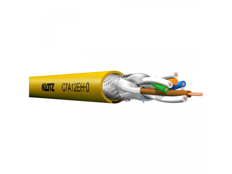 KLOTZ C7A12EH-D Przewód CAT 7a S/FTP AWG 22/1 - 1200 MHz - FRNC Dca