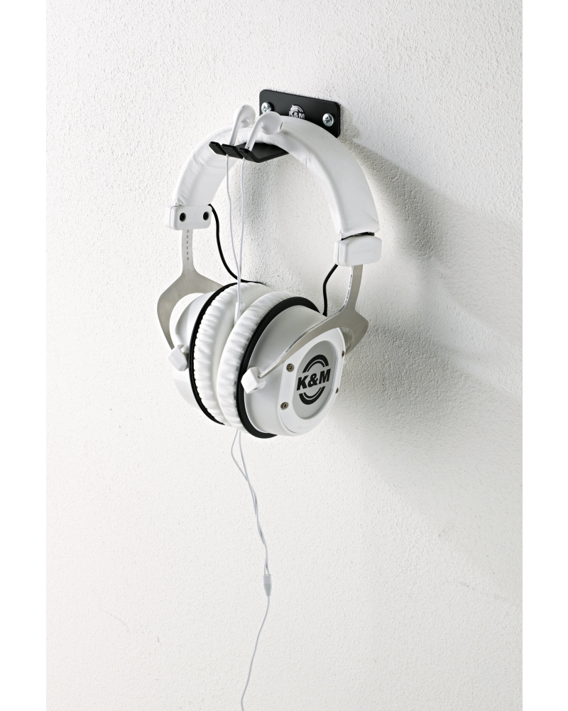 K&M 16311-000-55 Uchwyt ścienny na słuchawki czarny