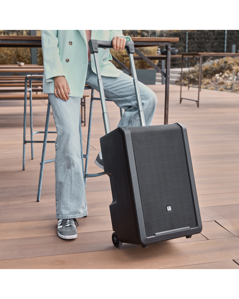 LD Systems ANNY® 10 BPH 2 B5 10-calowy głośnik Bluetooth® PA z akumulatorem, mikserem i 2 x mikrofonem nagłownym (w tym nadajnik bodypack)