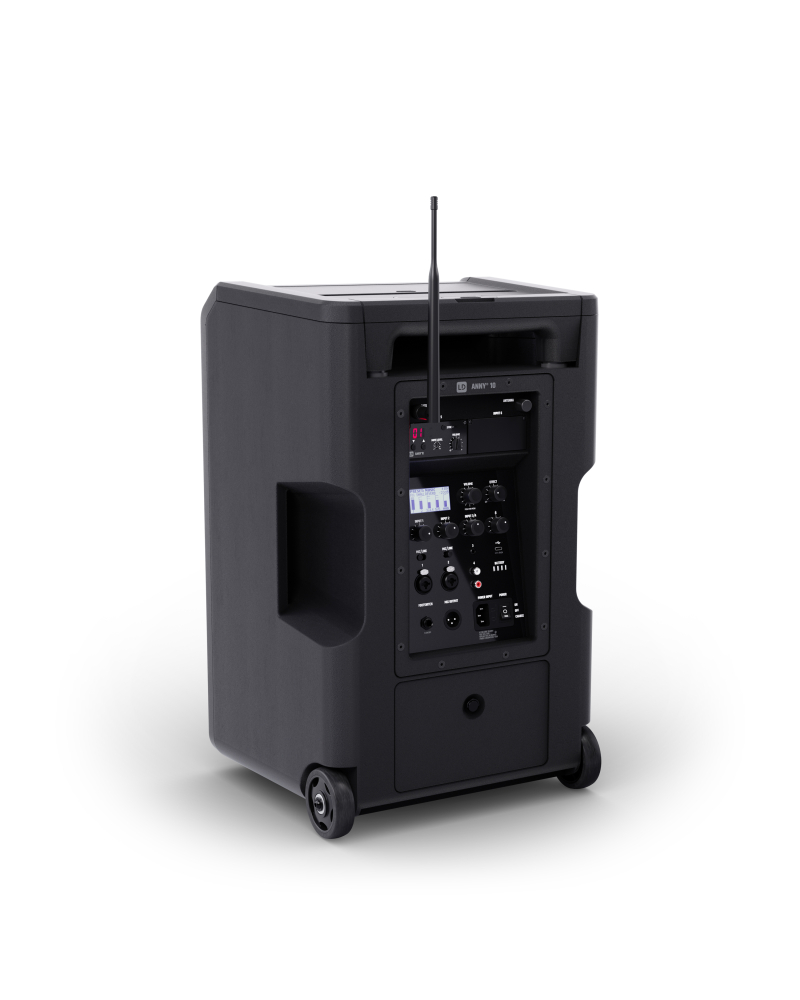 LD Systems ANNY® 10 BPH B5 10-calowy głośnik Bluetooth® PA z akumulatorem, mikserem i 1x mikrofonem nagłownym (w tym nadajnik bodypack)