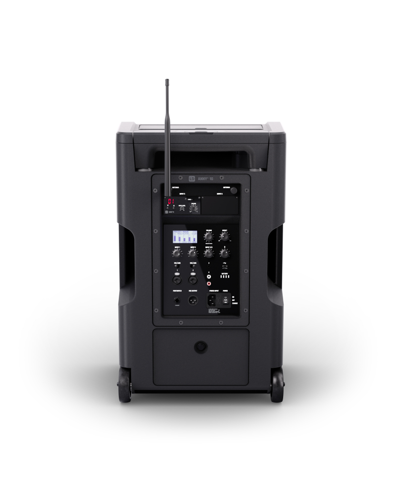 LD Systems ANNY® 10 BPH B5 10-calowy głośnik Bluetooth® PA z akumulatorem, mikserem i 1x mikrofonem nagłownym (w tym nadajnik bodypack)