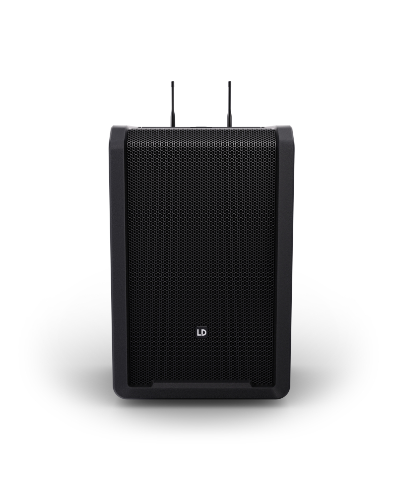LD Systems ANNY® 10 HHD 2 B5 10-calowy głośnik Bluetooth® PA z akumulatorem, mikserem i 2x mikrofonem bezprzewodowym