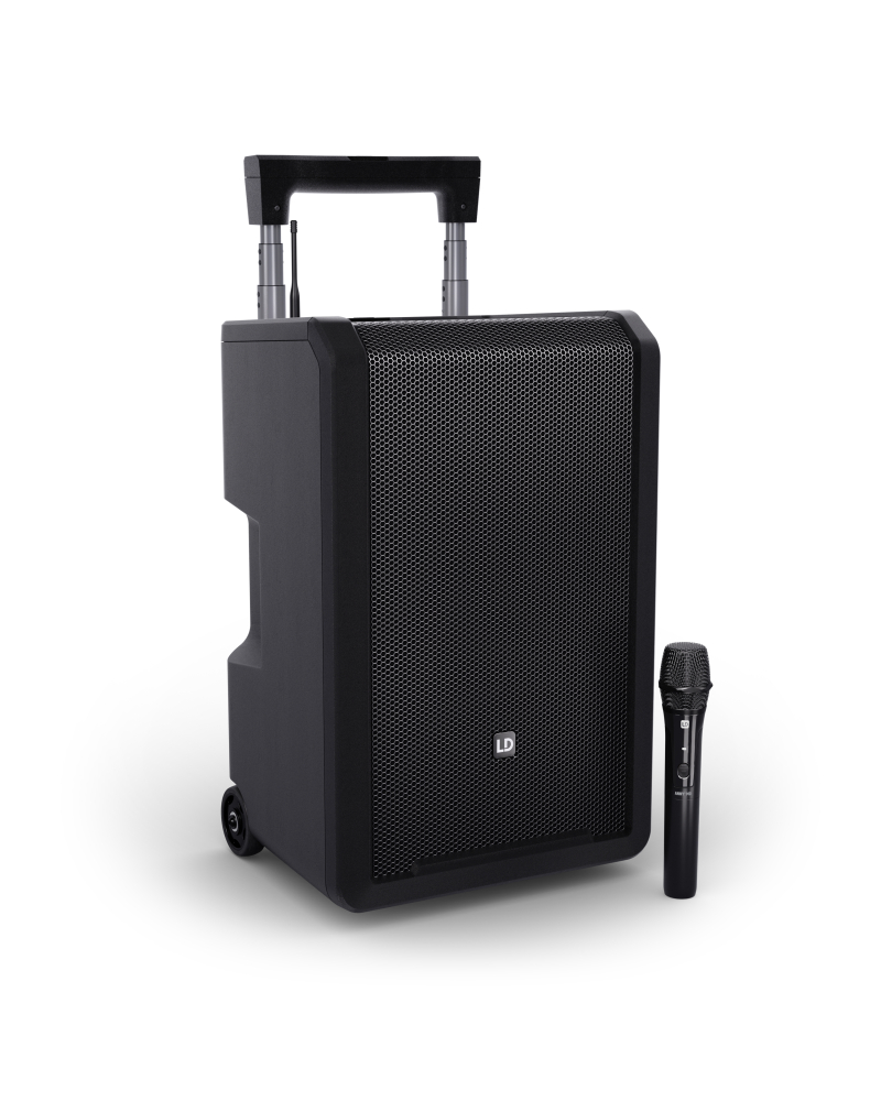 LD Systems ANNY® 10 HHD B5 10-calowy głośnik Bluetooth® PA z akumulatorem, mikserem i 1x mikrofonem bezprzewodowym