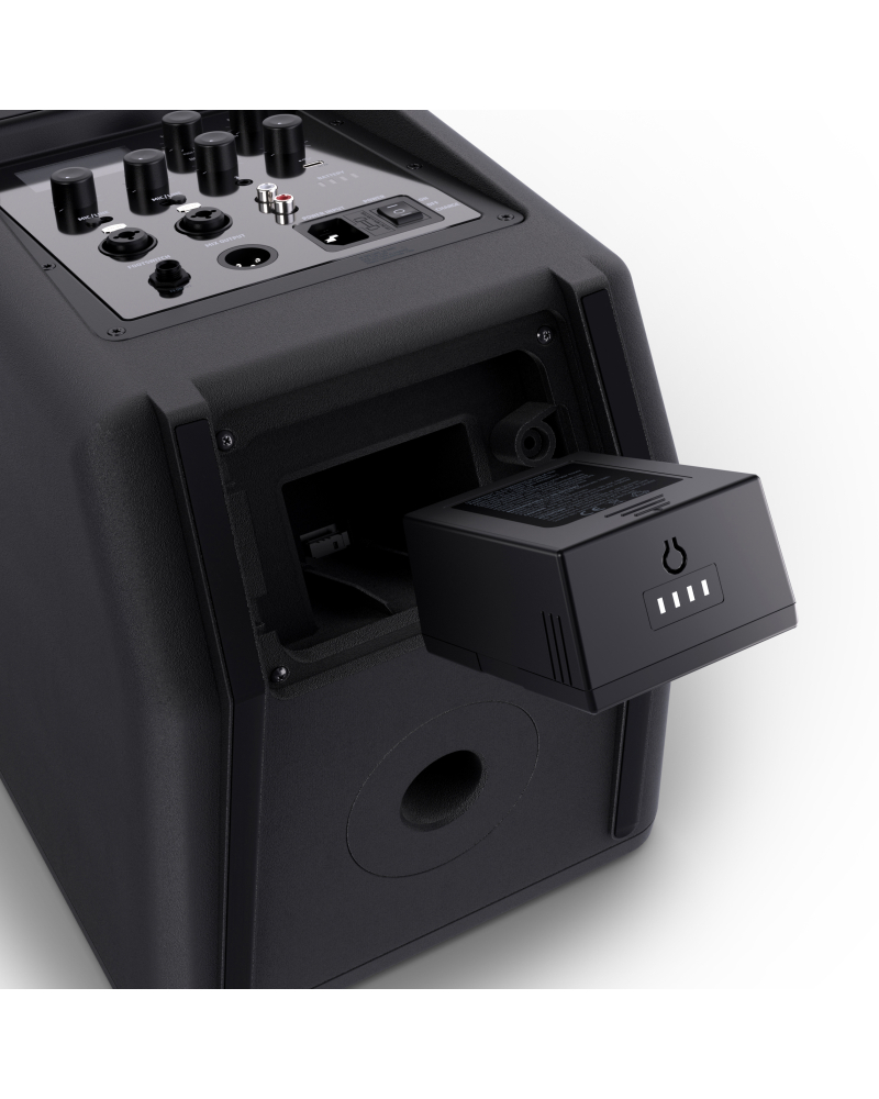 LD Systems ANNY® 8 BPH B5 Przenośny, zasilany bateryjnie głośnik Bluetooth® PA z mikserem i jednym mikrofonem nagłownym (wraz z body pack), Stage Blac