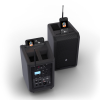 LD Systems ANNY® 8 HHD B5 Przenośny, zasilany bateryjnie głośnik Bluetooth® PA z mikserem i jednym bezprzewodowym mikrofonem ręcznym, Stage Black