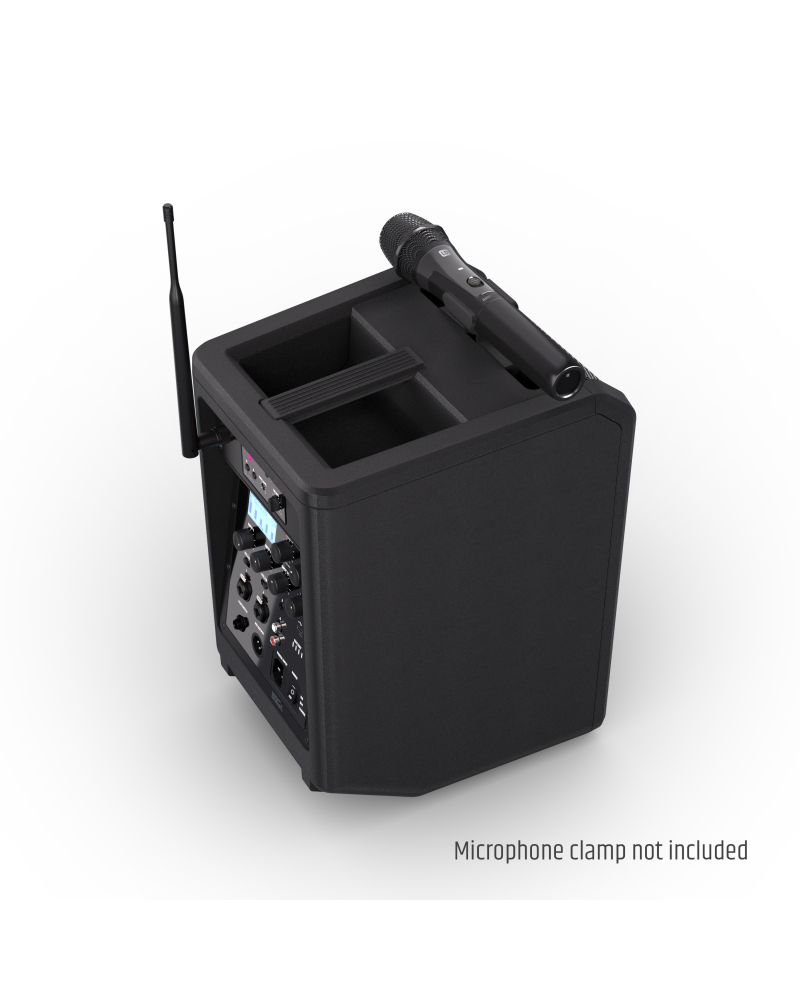 LD Systems ANNY® 8 HHD B5 Przenośny, zasilany bateryjnie głośnik Bluetooth® PA z mikserem i jednym bezprzewodowym mikrofonem ręcznym, Stage Black