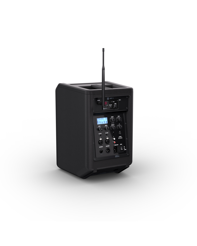LD Systems ANNY® 8 HHD B5 Przenośny, zasilany bateryjnie głośnik Bluetooth® PA z mikserem i jednym bezprzewodowym mikrofonem ręcznym, Stage Black