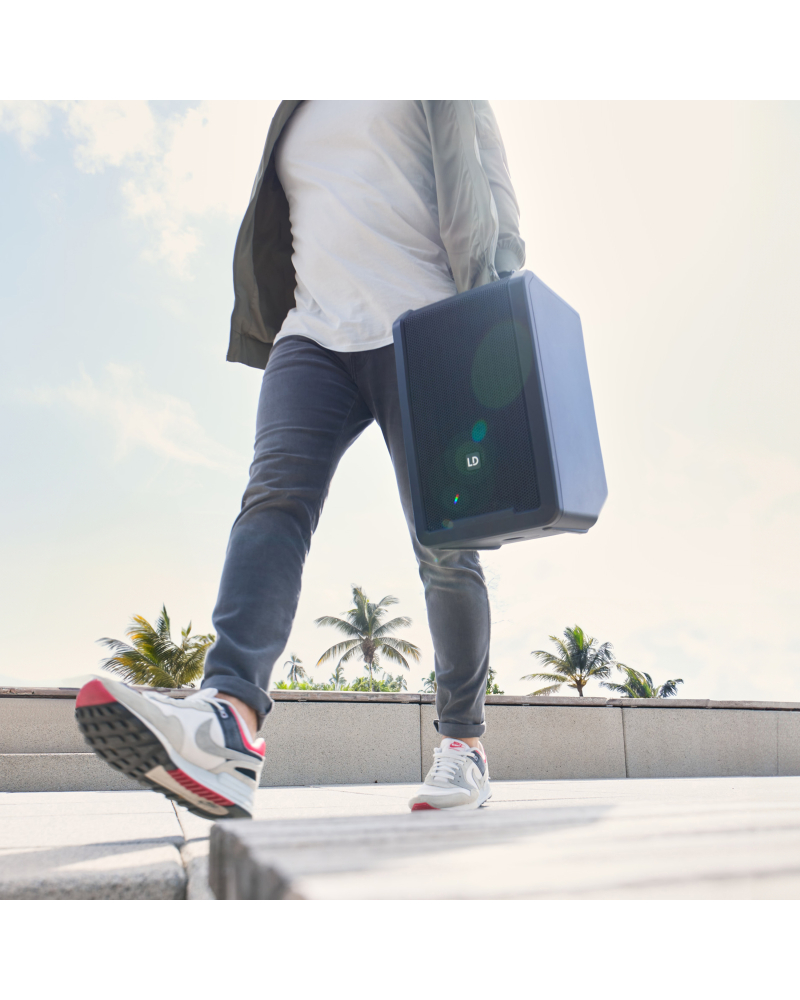 LD Systems ANNY® 8 HHD B5 Przenośny, zasilany bateryjnie głośnik Bluetooth® PA z mikserem i jednym bezprzewodowym mikrofonem ręcznym, Stage Black