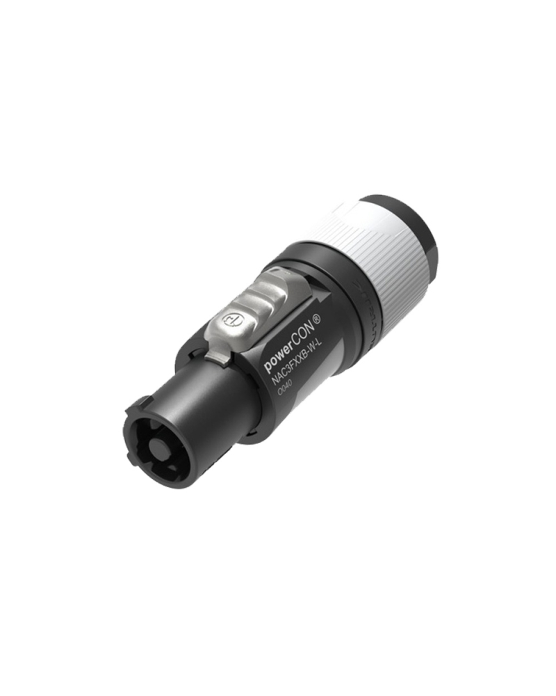 NEUTRIK NAC3FXXB-W-L Złącze zasilania sieciowego na kabel (10-16 mm) powerCON IP20, szare, trudnopalne