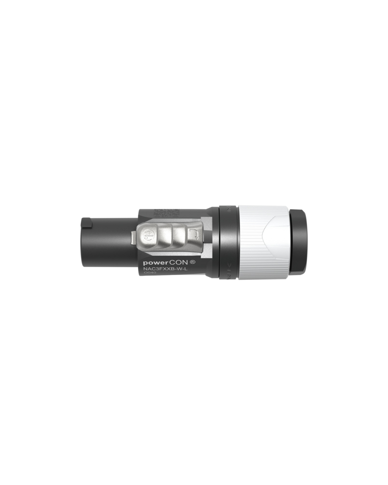NEUTRIK NAC3FXXB-W-L Złącze zasilania sieciowego na kabel (10-16 mm) powerCON IP20, szare, trudnopalne