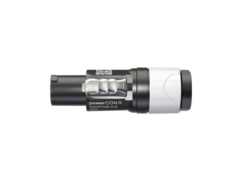 NEUTRIK NAC3FXXB-W-S Złącze zasilania sieciowego na kabel (6-12 mm) powerCON IP20, szare, trudnopalne