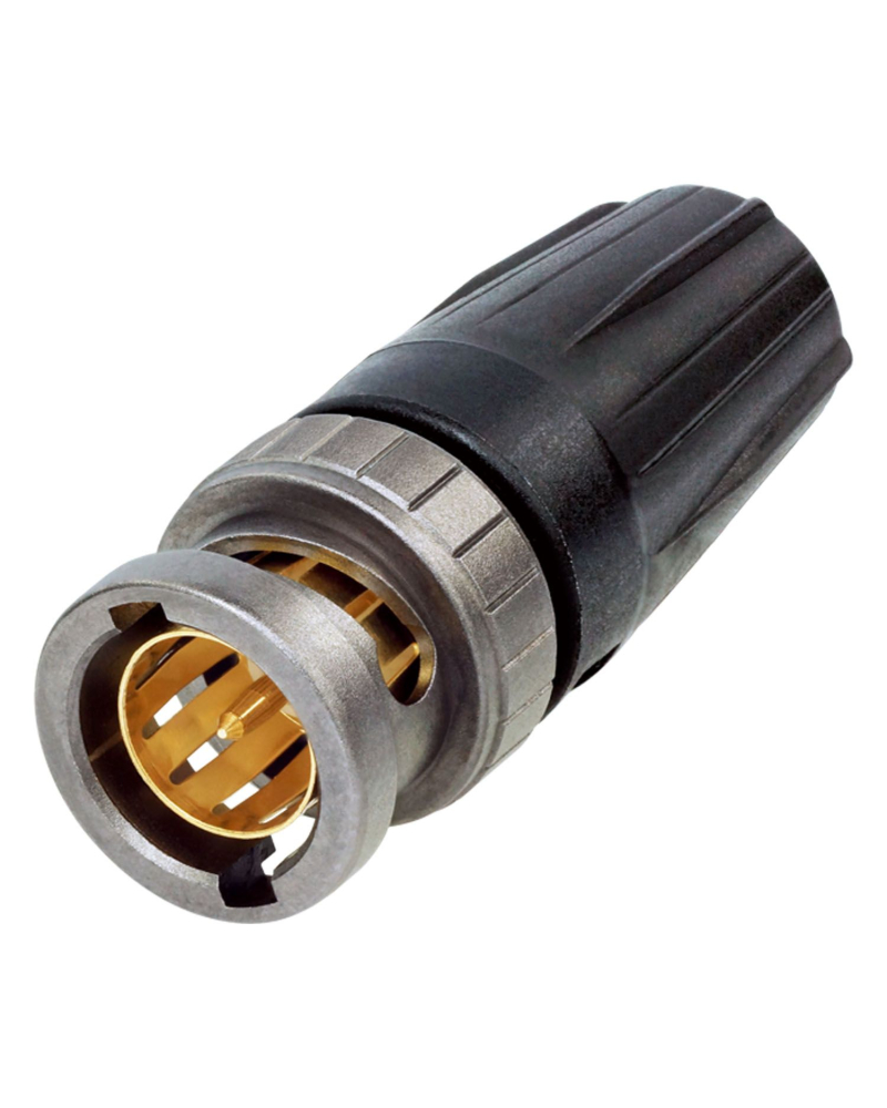 NEUTRIK NBNC75BJP9X Złącze BNC HD-SDI zaciskane, męskie, proste, czarne