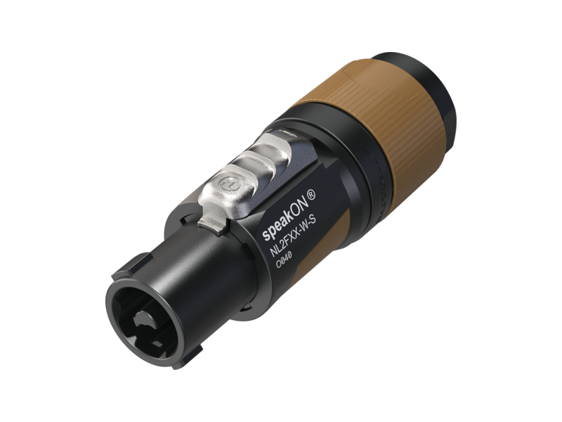 NEUTRIK NL2FXX-W-S Złącze głośnikowe na kabel (O 6-12 mm), speakON IP20, trudnopalne