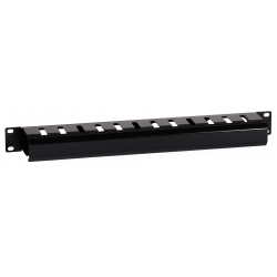 Organizer kabli poziomy do szafy rack metalowy 1U  19"