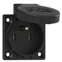 PCE 1040-0s Gniazdo wtyczkowe tablicowe 230V z bolcem 16A 2P+Z 230V IP54 Czarne