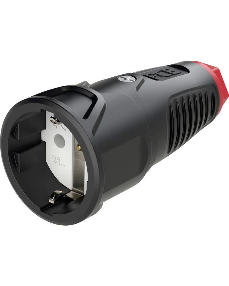 PCE 2510-sr Gniazdo na kabel gumowe 16A 2P+Z 230V SCHUKO VDE IP20  2510-sr