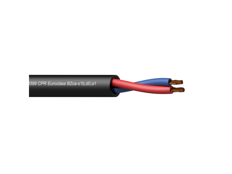 Procab CLS225-B2CA Kabel głośnikowy 2 x 2,5 mm2 - 13 AWG CPR Euroclass B2ca