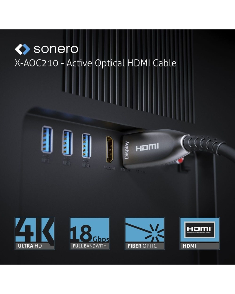 PURELINK SONERO XAOC210-400 HDMI 4K 18Gbps, światłowód, 40m