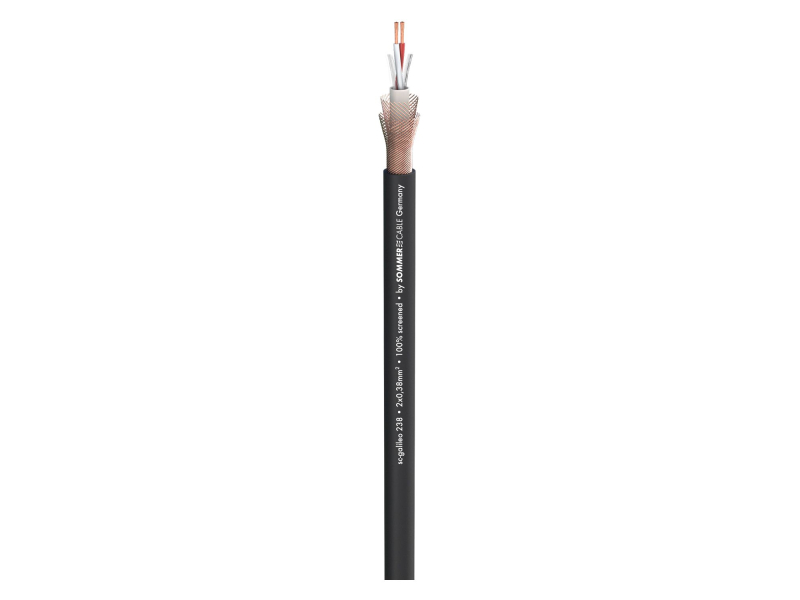 Sommer Cable kabel mikrofonowy Galileo 238; 2 x 0,38 mm2; PVC O 7,00 mm; black