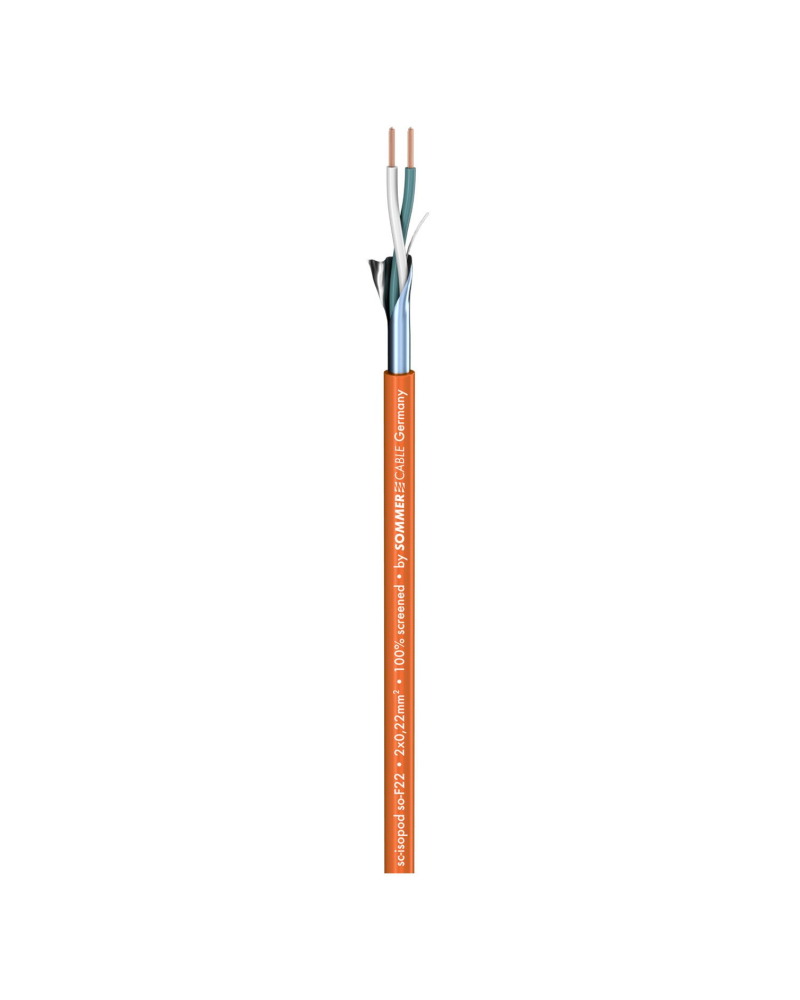 SOMMER CABLE Isopod SO-F22; 2 x 0,22 mm2; PVC O 3,30 mm; pomarańczowy