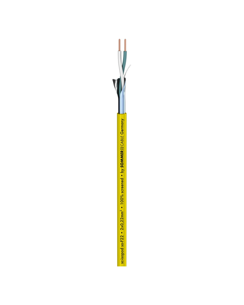 SOMMER CABLE Isopod SO-F22; 2 x 0,22 mm2; PVC O 3,30 mm; żółty