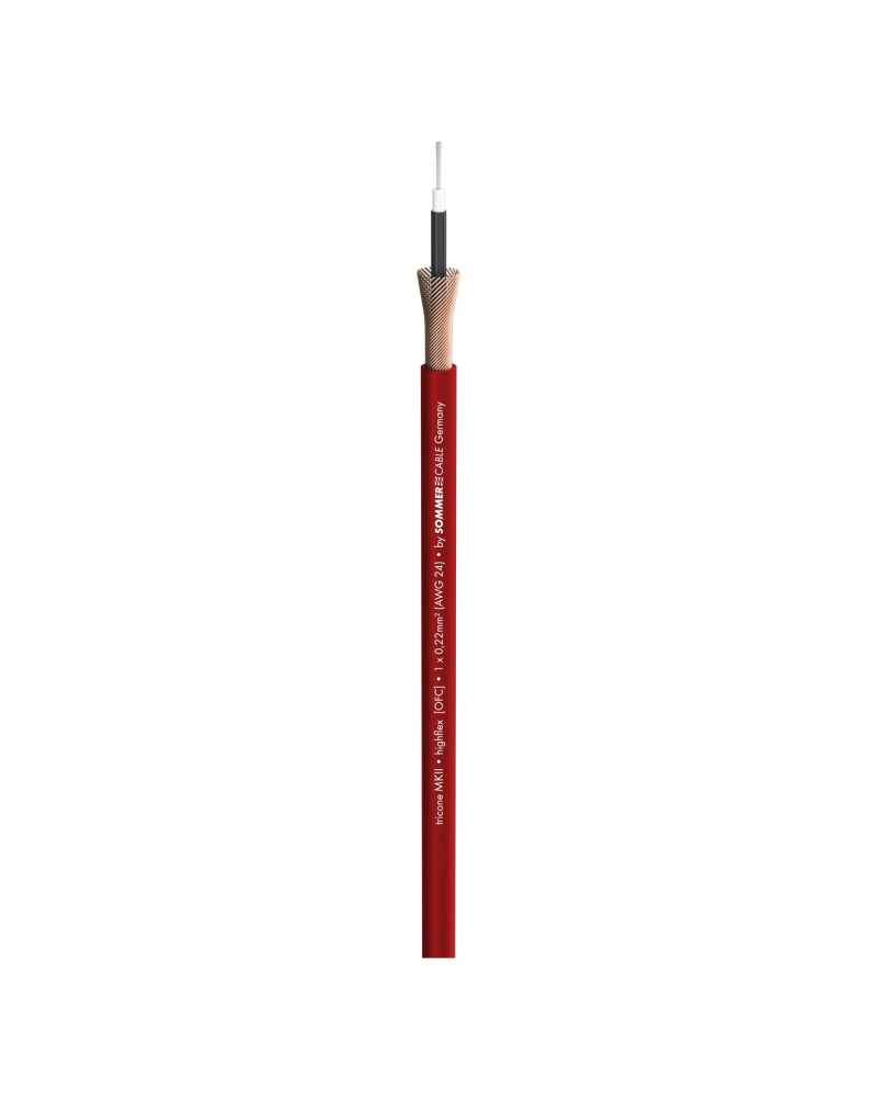 SOMMER CABLE Tricone MKII 1x0,75; 1 x 0,22 mm2; PVC O 5,90 mm; czerwony