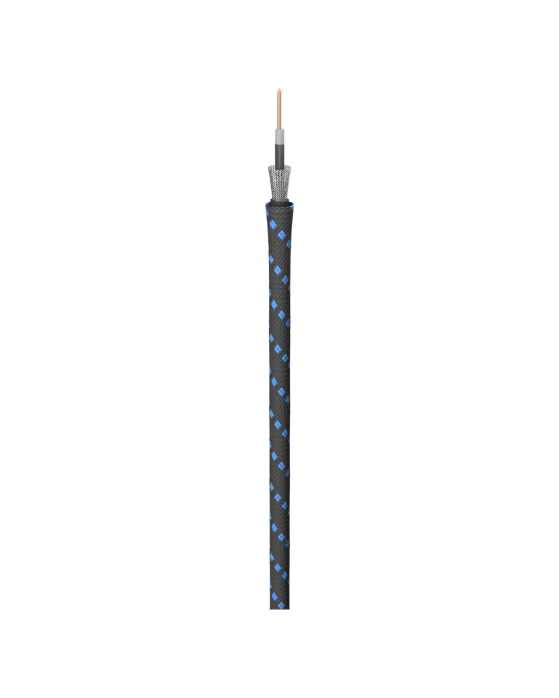 SOMMER CABLE Classique; 1 x 0,50 mm2; PVC + fabric O 6,50 mm; czarno-niebieski