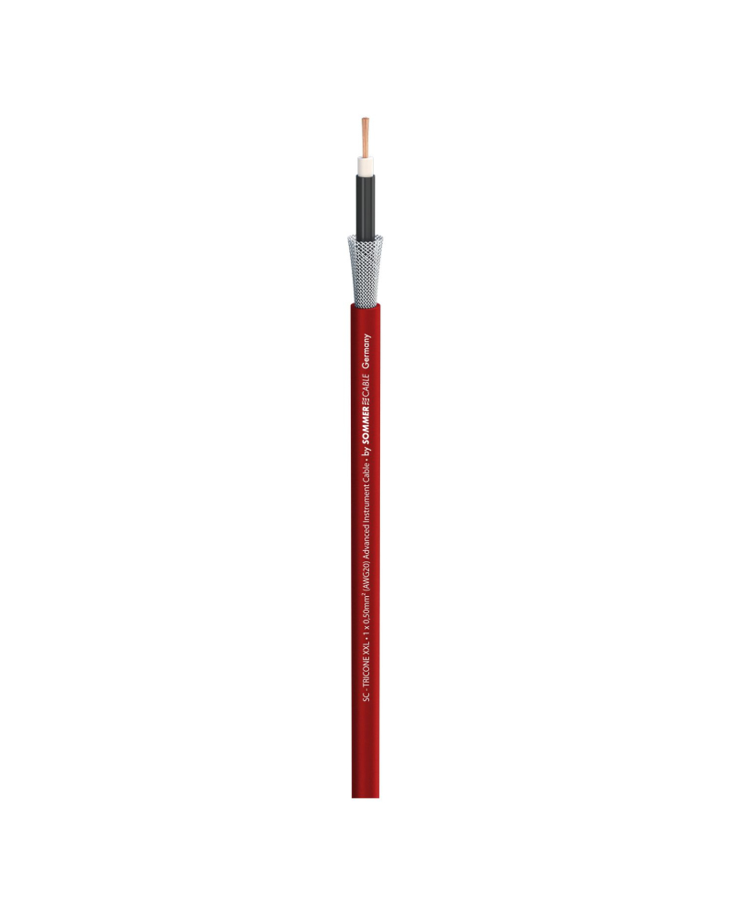 SOMMER CABLE Tricone XXL; 1 x 0,50 mm2; LLC (Long Life Compound) O 5,90 mm; Czerwony