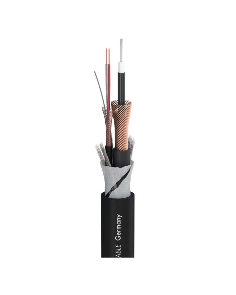 SOMMER CABLE TRICONE SYMASYM; 1 x 2 x 0,14 mm2; PVC; 11,3 x 11,3 mm; Czarny